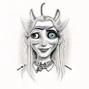 coraline jones with the circus rats tattoo design idea