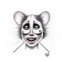 coraline jones with the circus rats tattoo design idea