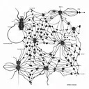 insect death neuron connections tattoo design idea