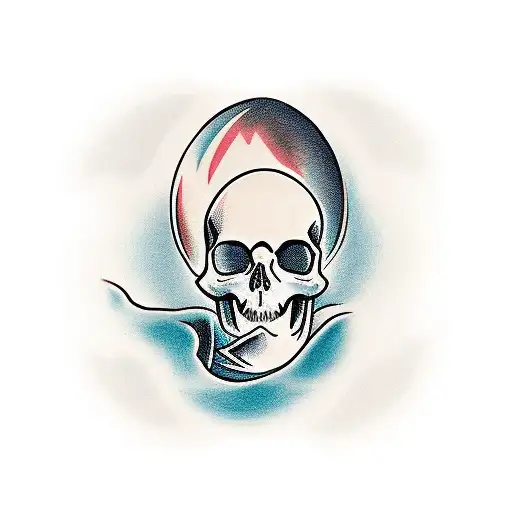 a hourglass made of a skull with equal sand in the top and bottom half. tattoo design idea