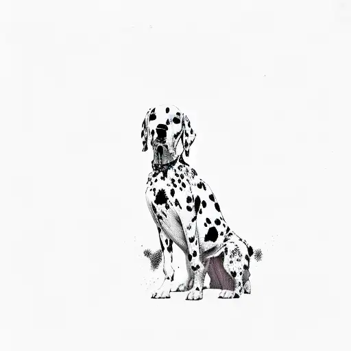 a dalmatian dog tattoo design idea