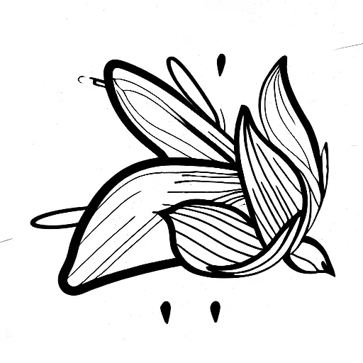 Butterfly, daffodil, tulip, tiger lily  tattoo design idea