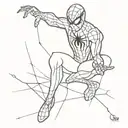 inspired by leap of faith spiderman into the spiderverse tattoo design idea
