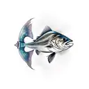 barramundi fish tattoo design idea