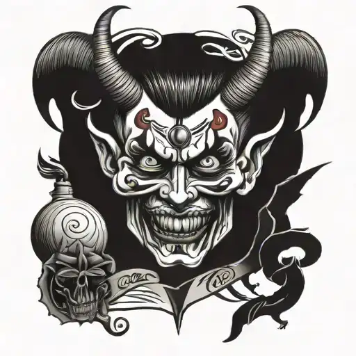 "Better the Devil you know, than the devil you dont." and “Every saint has a past, and every sinner has a future.” tattoo design idea