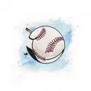 television baseball bat tattoo design idea