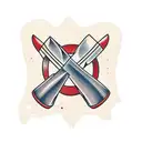 television baseball bat tattoo design idea