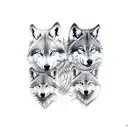 Wolf and two cubs tattoo design idea