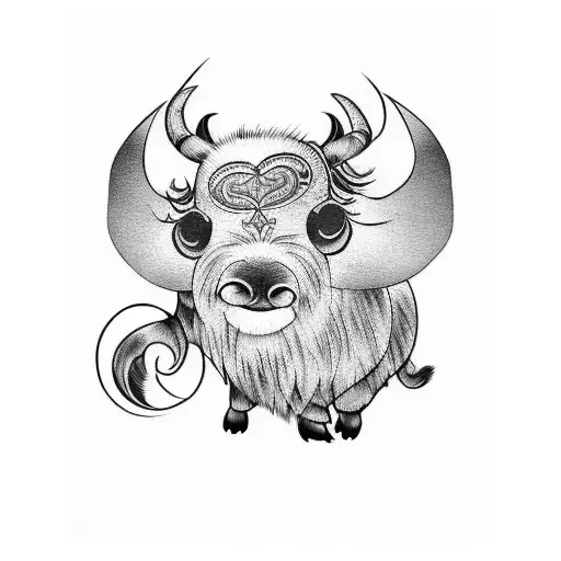 Create a tattoo design incorporating a yak and a bumblebee with the word 'yakbie' integrated in a creative way tattoo design idea