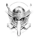 gladiator warrior tattoo design idea