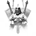 gladiator warrior tattoo design idea