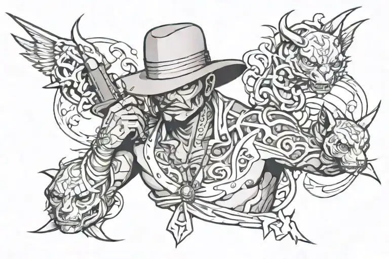 anime character tattoo design idea