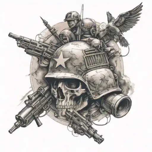 If you want peace, prepare for war tattoo design idea