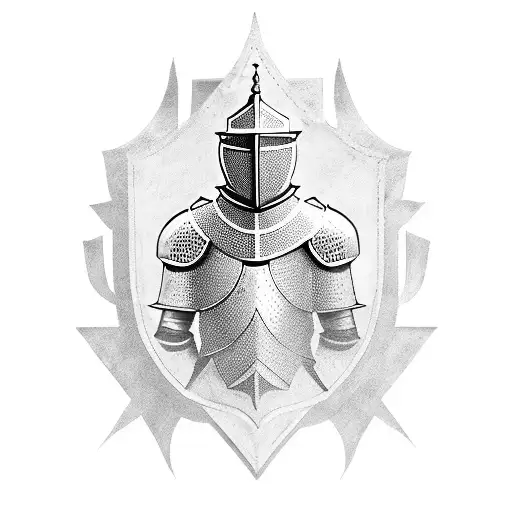 ARMOR of a knight tattoo design idea