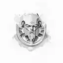 greek strength tattoo design idea