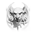 greek strength tattoo design idea