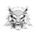 greek strength tattoo design idea