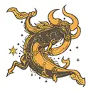 Taurus Pisces constellation intertwined tattoo design idea