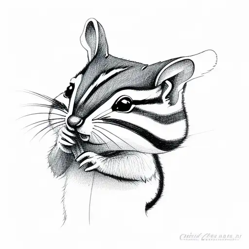 Chipmunk  tattoo design idea