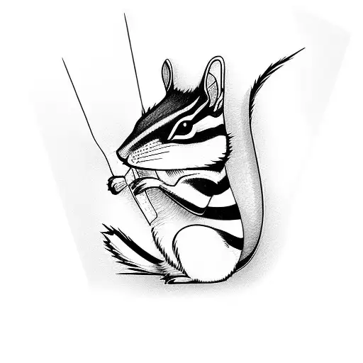 Chipmunk  tattoo design idea