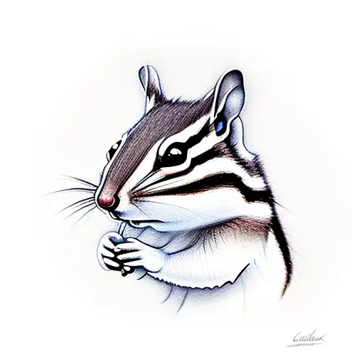 Chipmunk drawing | One line tattoo, Tattoo lettering, Drawings
