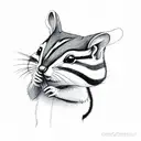 Chipmunk  tattoo design idea