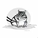 Chipmunk  tattoo design idea