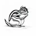 Chipmunk  tattoo design idea
