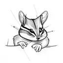 Chipmunk  tattoo design idea