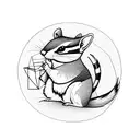 Chipmunk  tattoo design idea