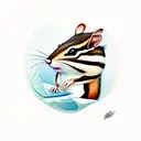 Chipmunk  tattoo design idea