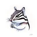 Chipmunk  tattoo design idea