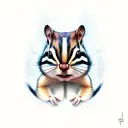 Chipmunk  tattoo design idea