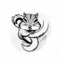 Chipmunk  tattoo design idea