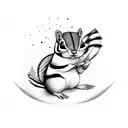 Chipmunk  tattoo design idea