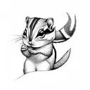 Chipmunk  tattoo design idea