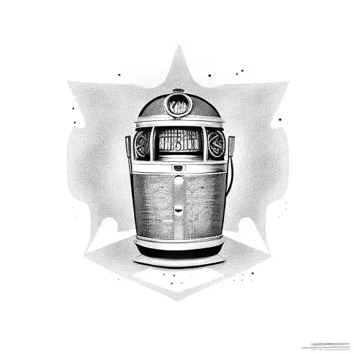 jukebox super hero tattoo design idea