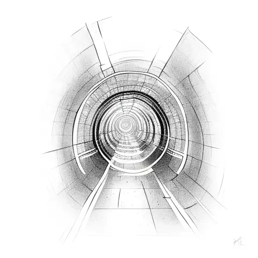 tunnel tattoo design idea