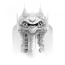 tunnel tattoo design idea