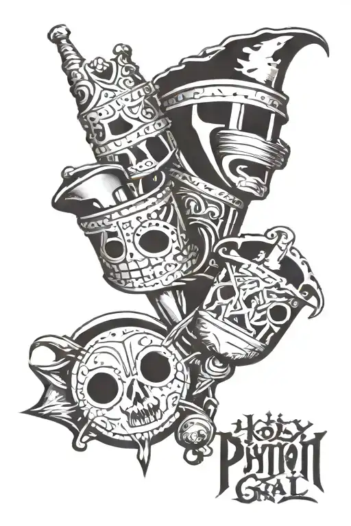monty python holy grail tattoo design idea