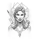 lara Croft tattoo design idea