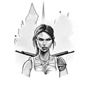 lara Croft tattoo design idea