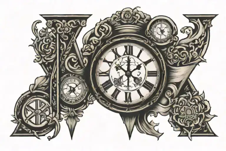 roman numerals II・XXIX・MMXX tattoo design idea