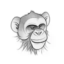 the name Hannah with a little monkey incorporated into the design. tattoo design idea