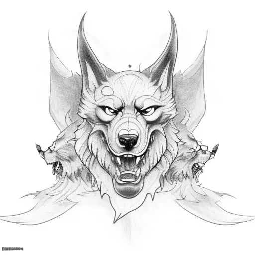 Cerberus tattoo design idea