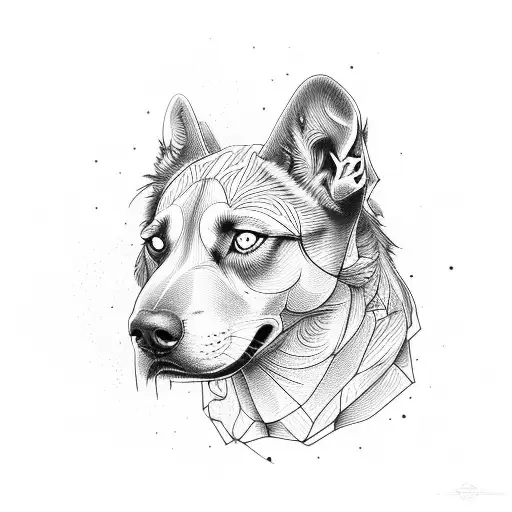 hell hound tattoo design idea