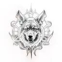 hell hound tattoo design idea