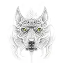 hell hound tattoo design idea