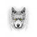 hell hound tattoo design idea