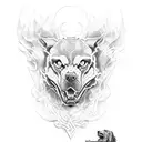 hell hound tattoo design idea